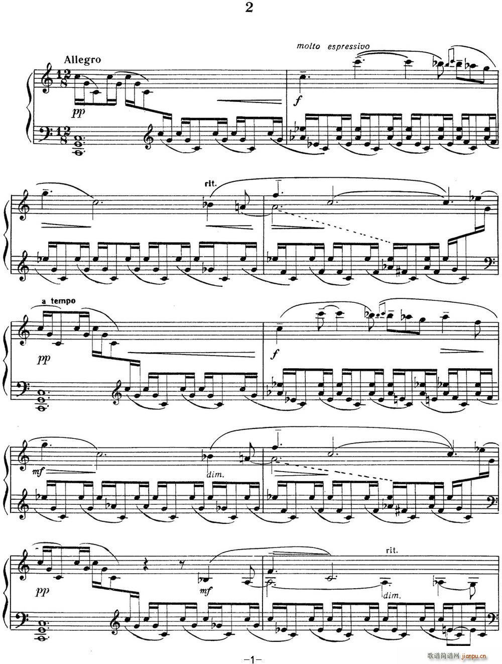 拉赫玛尼诺夫 音画练习曲2 Etudes tableaux Op 33 No 21