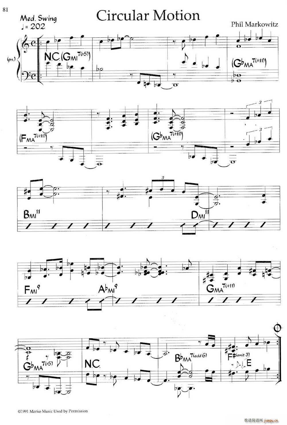 Circular Motion(爵士钢琴曲)1
