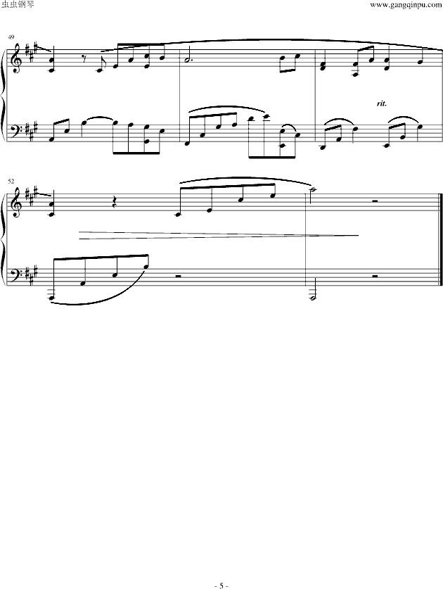 童话（简易版）-钢琴谱(钢琴曲)-光良5