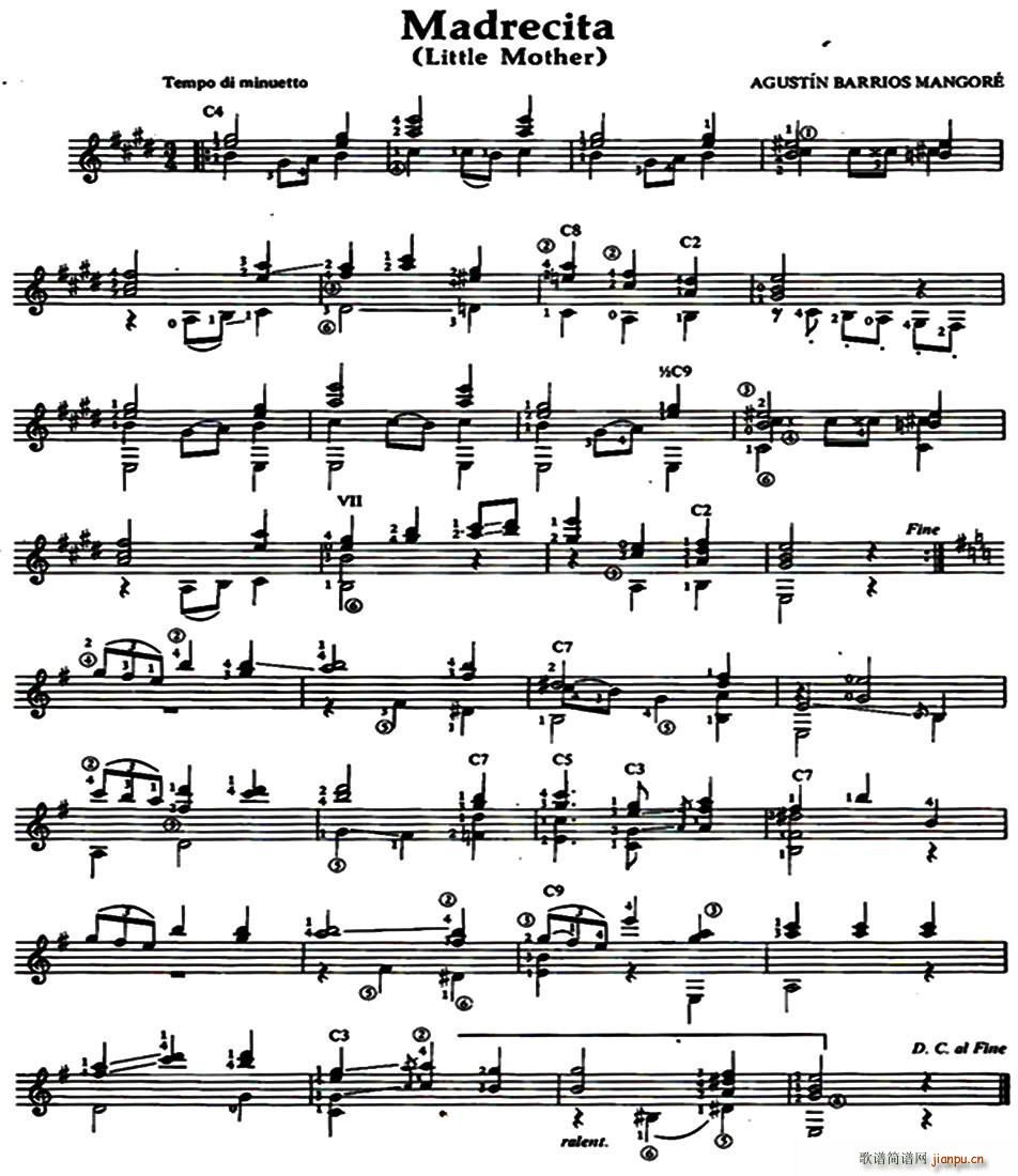 Madrecita(古典吉他)1