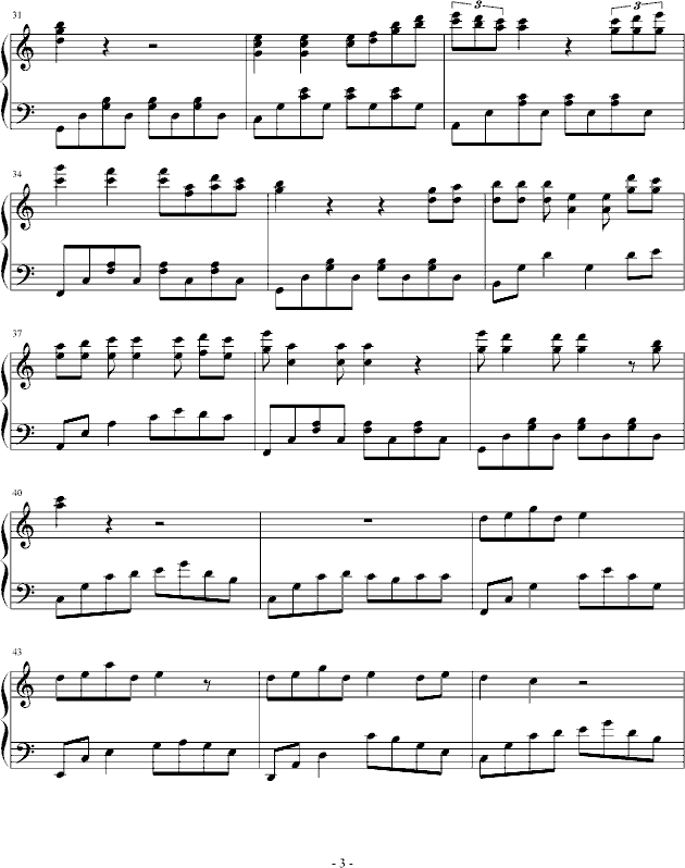 忍不住想着你-钢琴谱(钢琴曲)-Jean3
