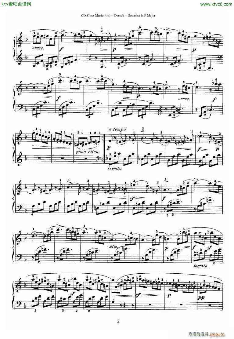 Dussek Sonatina in G Major13