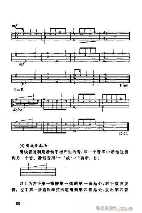 怎样识吉他六线谱60-8020