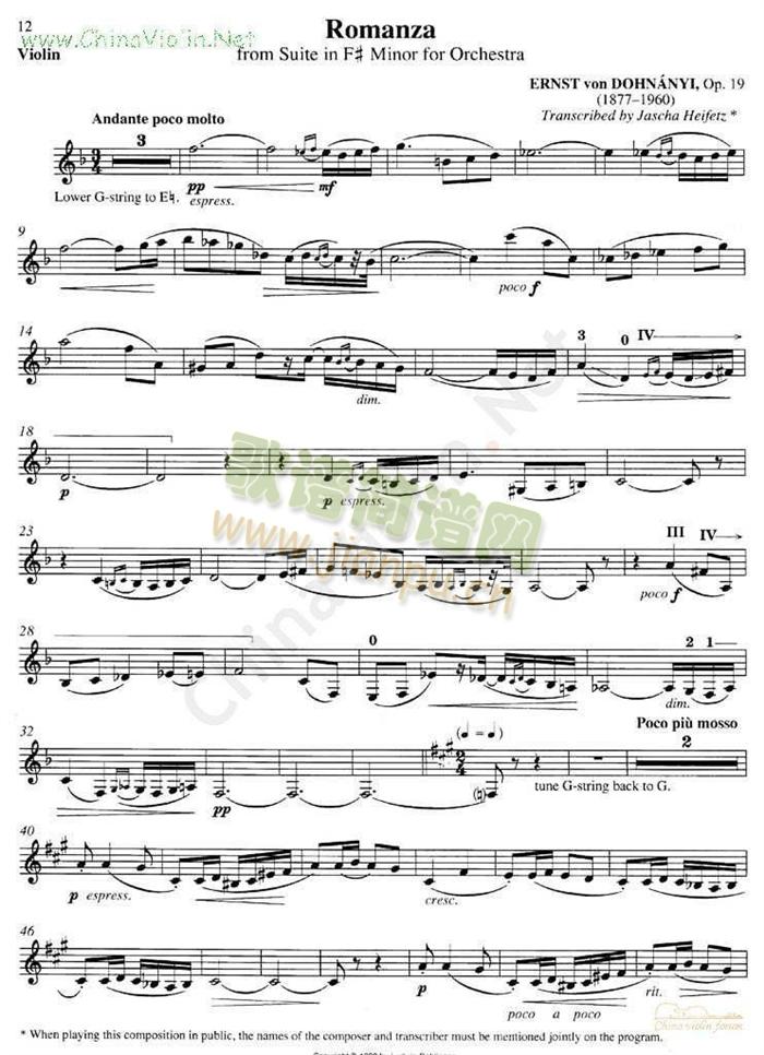 海菲茨-DOHNANYI《Romanza》1