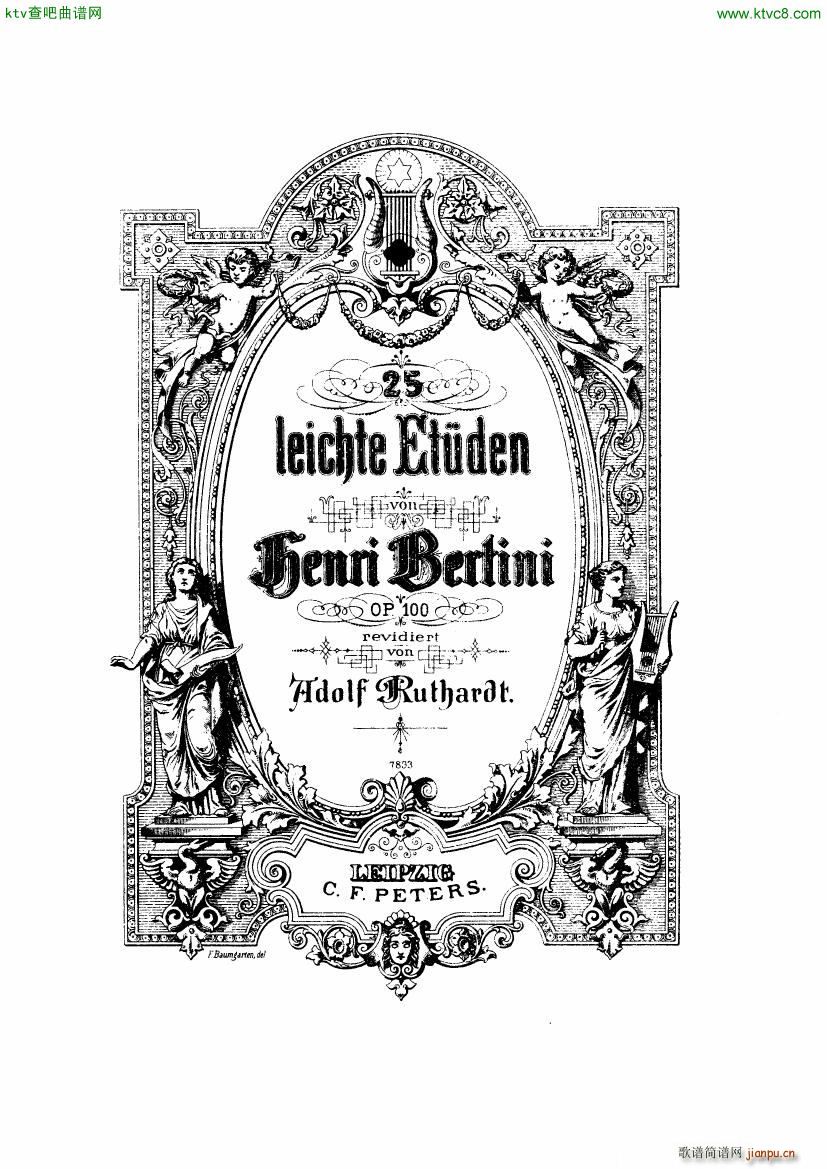 Henri Bertini 1798 1876 25 Easy Etudes Op 1001