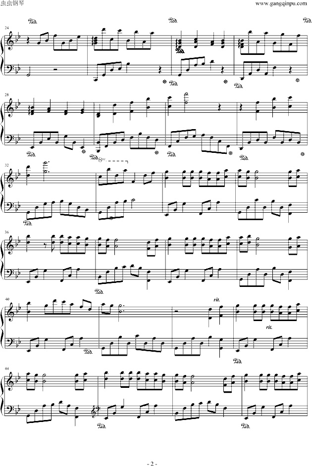 《1945》海角七号――吕圣斐版-钢琴谱(钢琴曲)-海角七号2