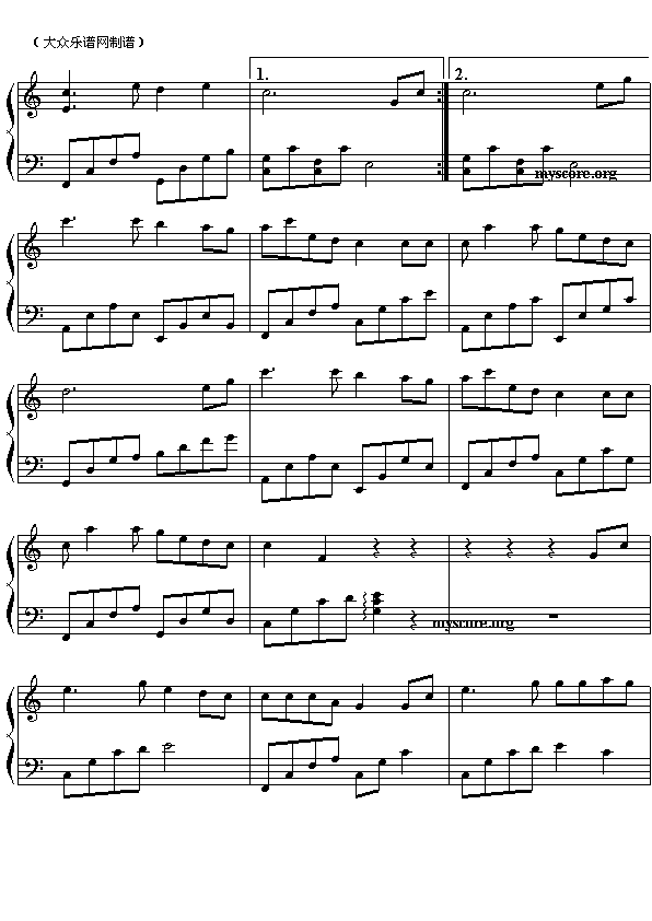 流行钢琴曲:隐形的翅膀(王雅君曲 鸠玖编配)2