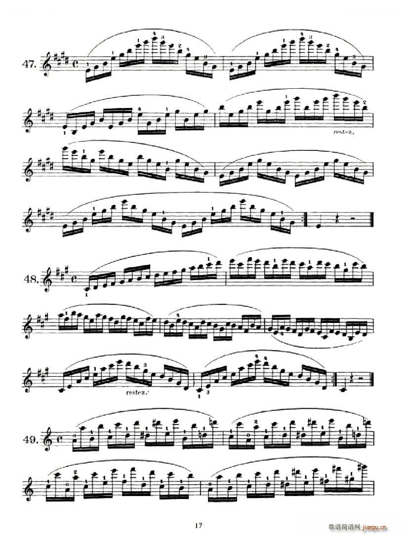 School of Mechanism Op 74（小提琴技巧 作品 74）17