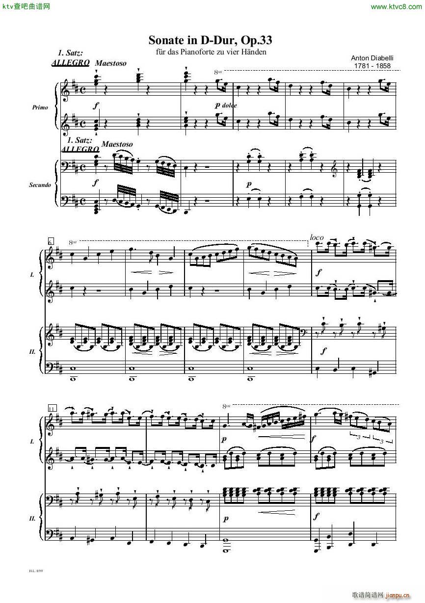 Diabelli Sonata Op33 For Two Pianos1