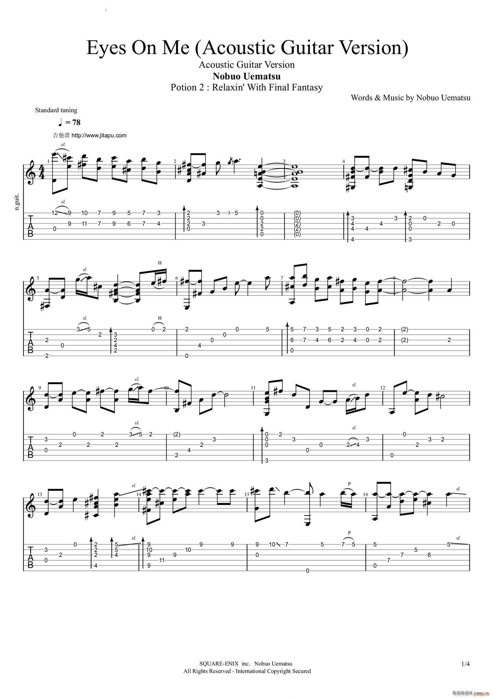 Eyes on meAcoustic guitar version1