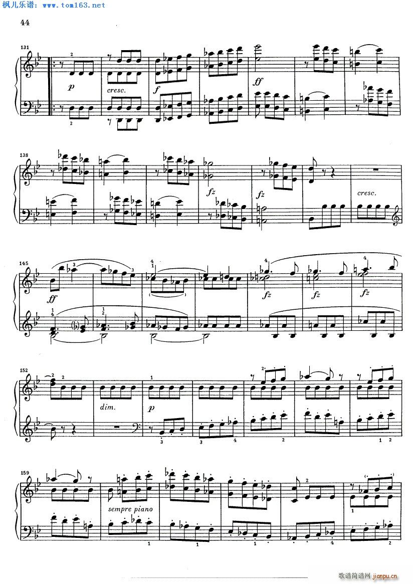 克莱门蒂g小调钢琴奏鸣曲 三2