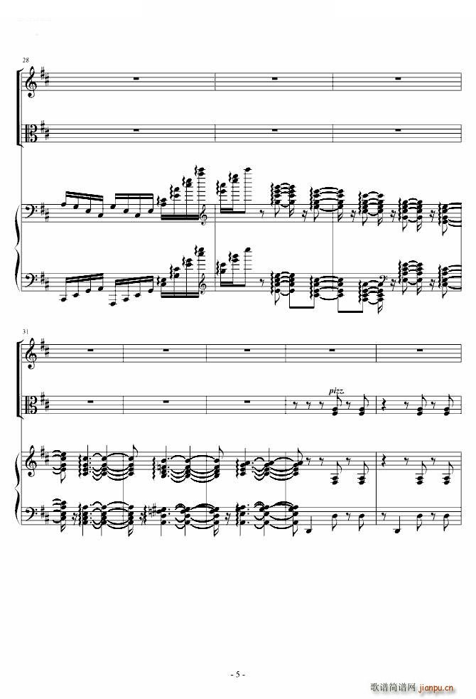《花之圆舞曲》小提琴 钢琴 中提琴_柴科夫斯基 PeterIlyichTchaikovsky5