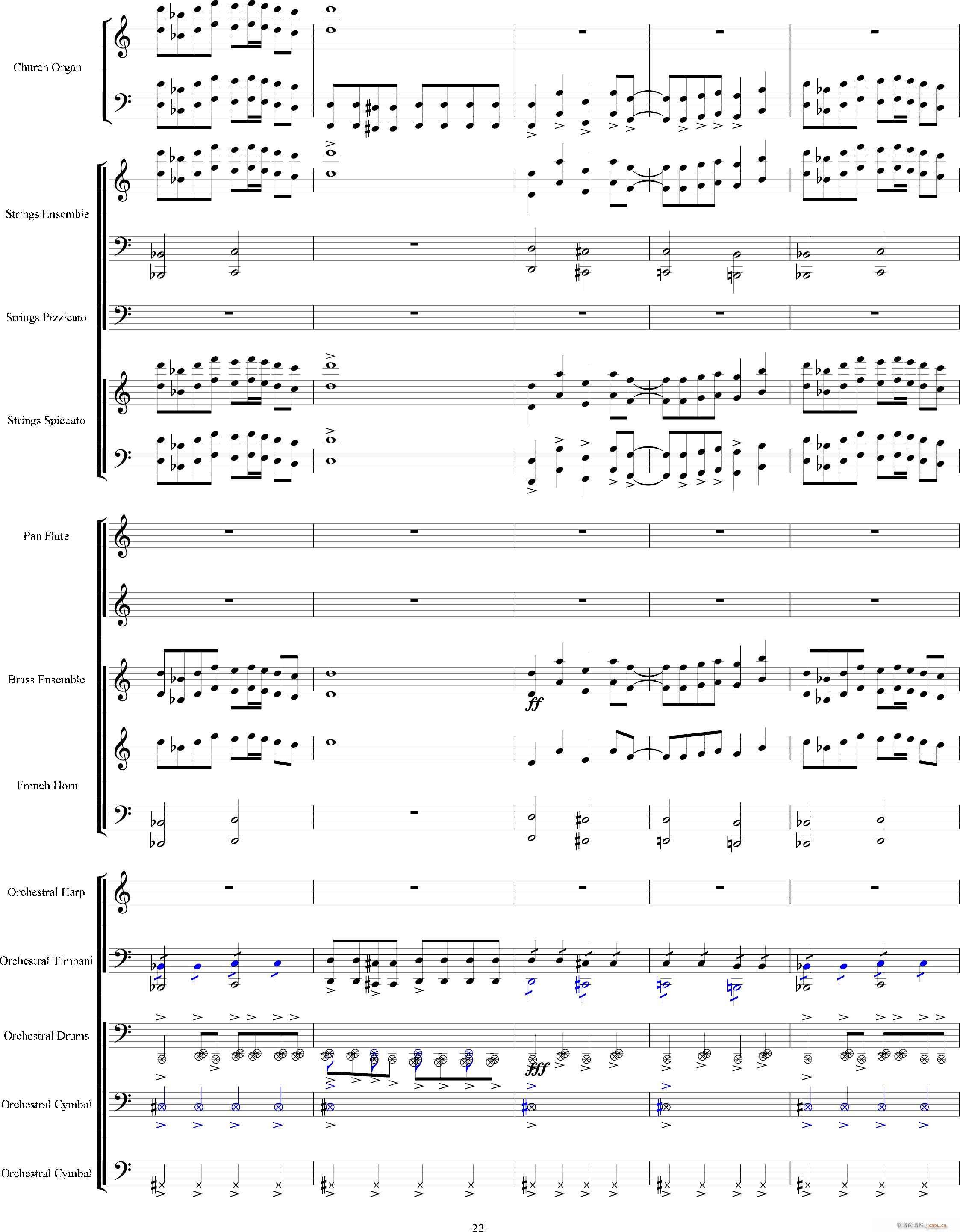 当管弦乐队遇上疯狂爵士鼓手-震撼总谱22