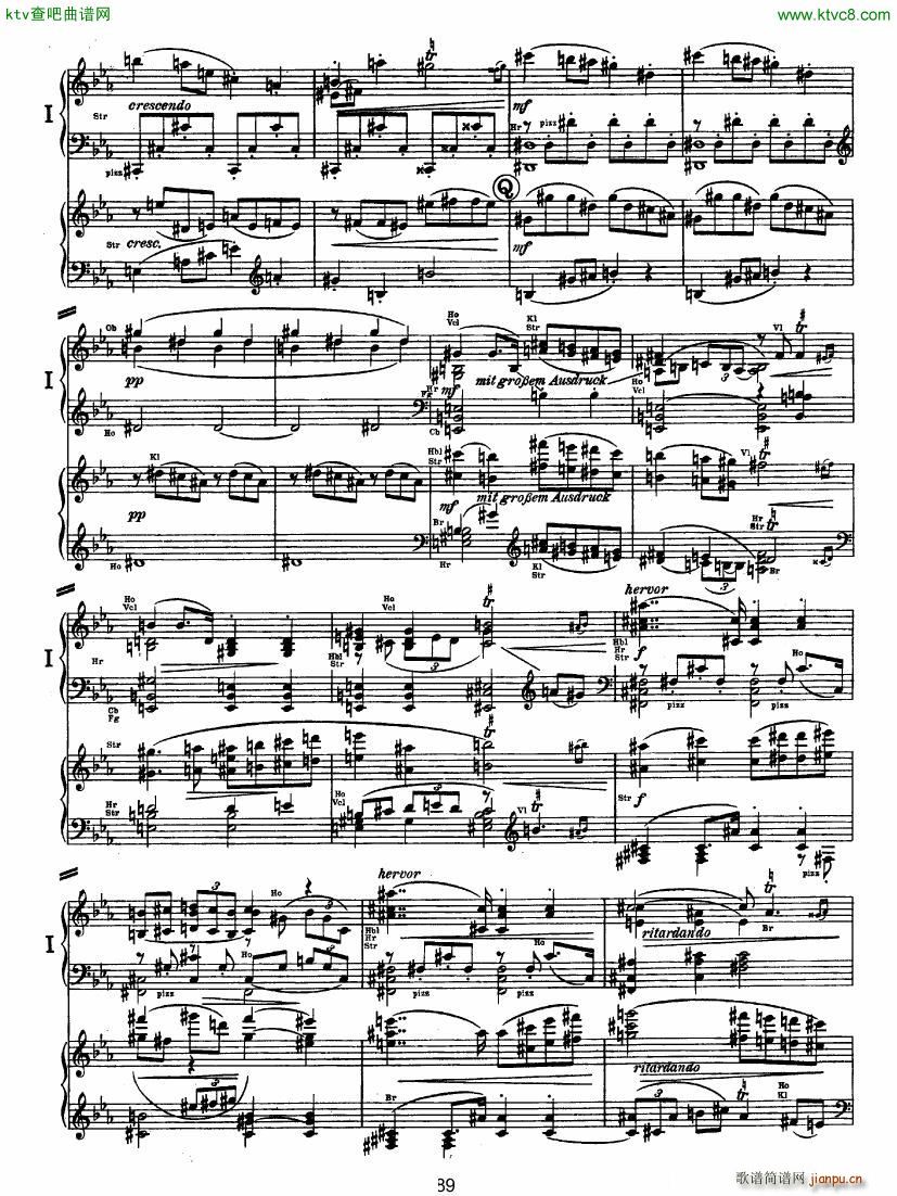 Bruckner Symphony No 4 4 hands arr 二38