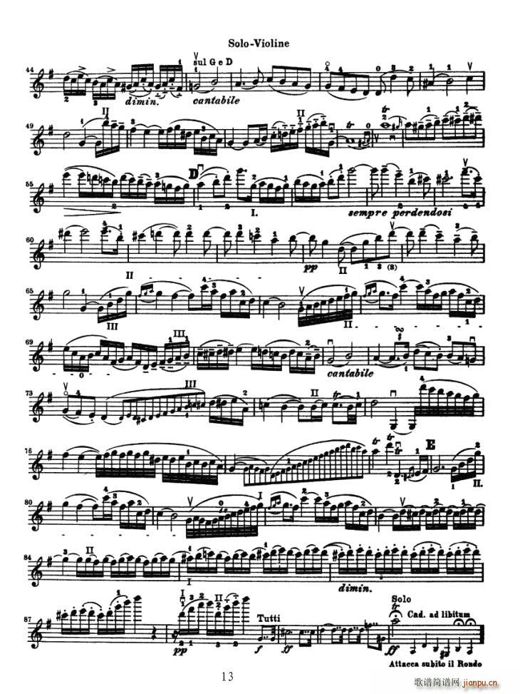 Konzert fur Violine（贝多芬小提琴协奏曲）13