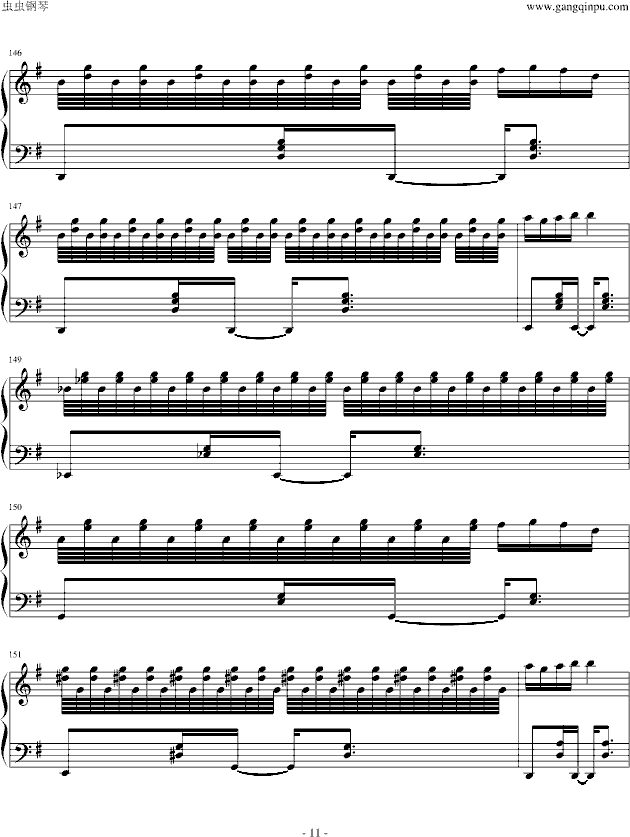 [东方红魔乡]琪露诺的完美算数教室-钢琴谱(钢琴曲)-影视11