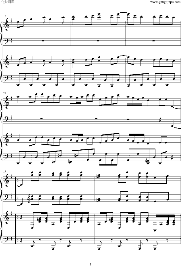 《金蛇狂舞》双钢琴版-钢琴谱(钢琴曲)-聂耳3