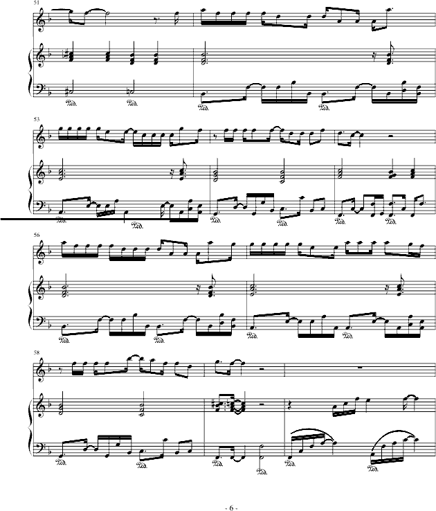 爱如潮水-弹唱版-钢琴谱(钢琴曲)-张信哲6