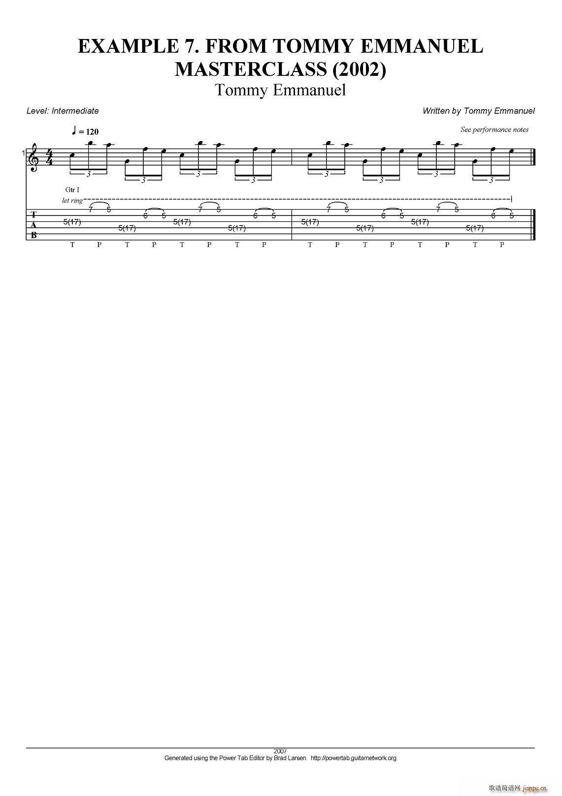 tommy emmanuel masterclass example-7(指弹吉他)1