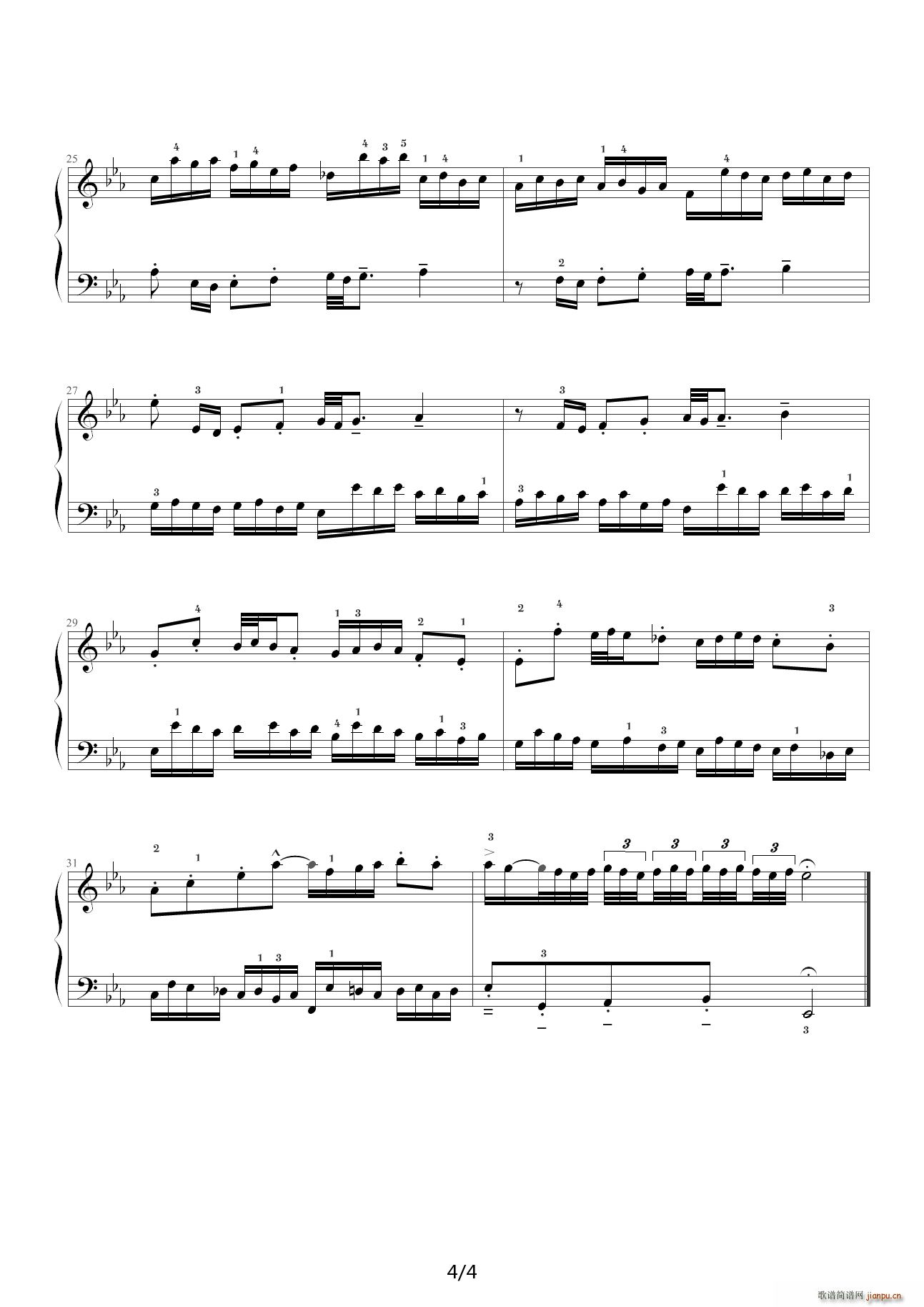 巴赫二部创意曲5 降E调4