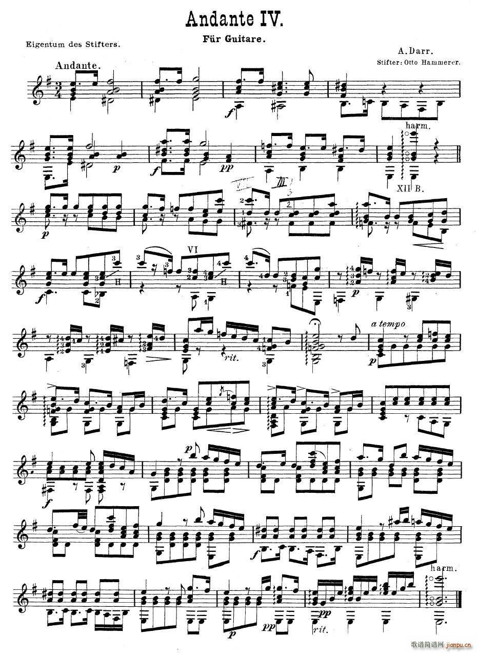darr andante no4（古典吉他）1