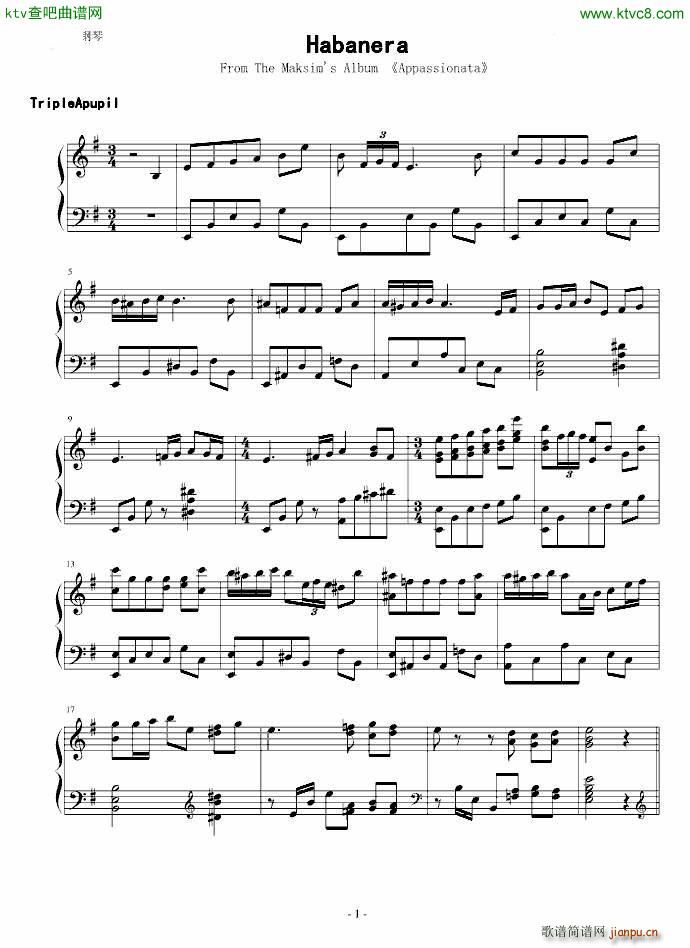 Habanera 哈巴涅拉_马克西姆 Maksim Mrvica1