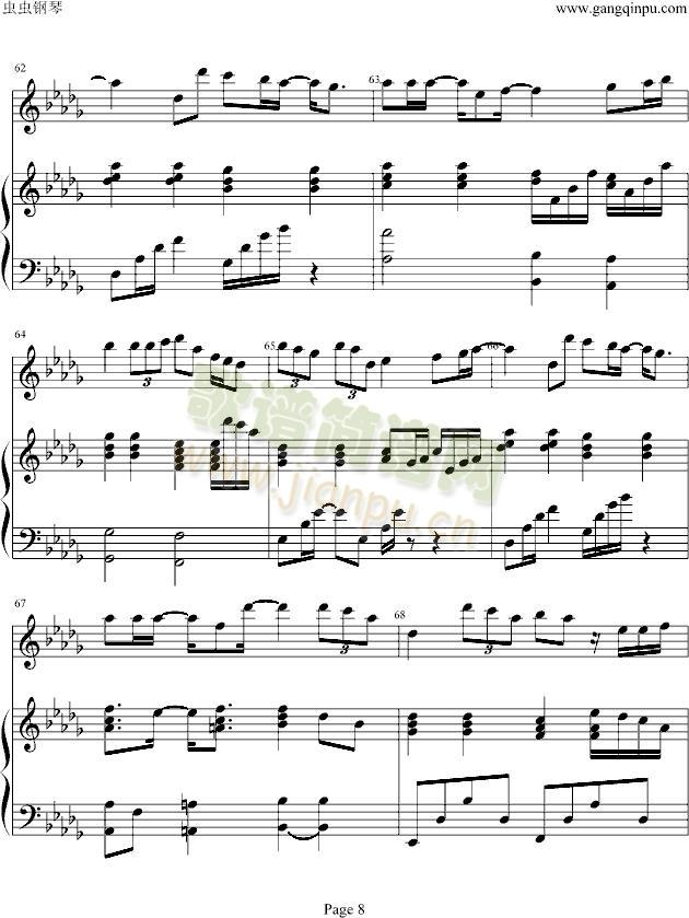 fly away纯钢琴弹唱版8