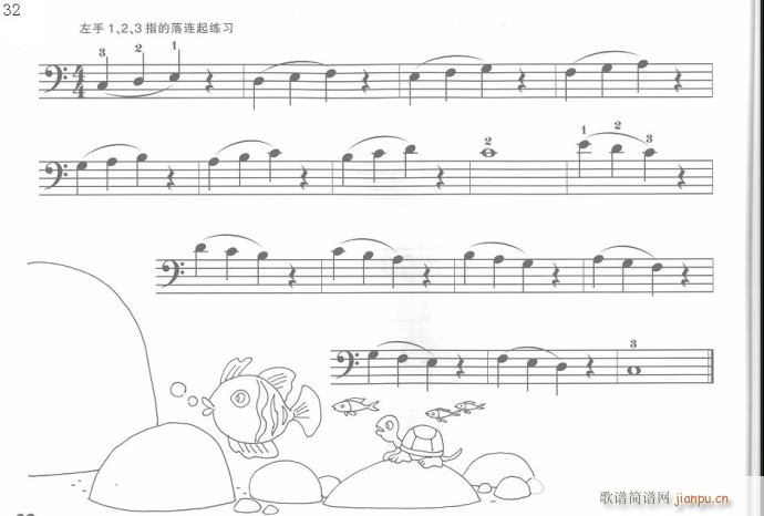 儿童钢琴入门教程  手指训练操21-4012