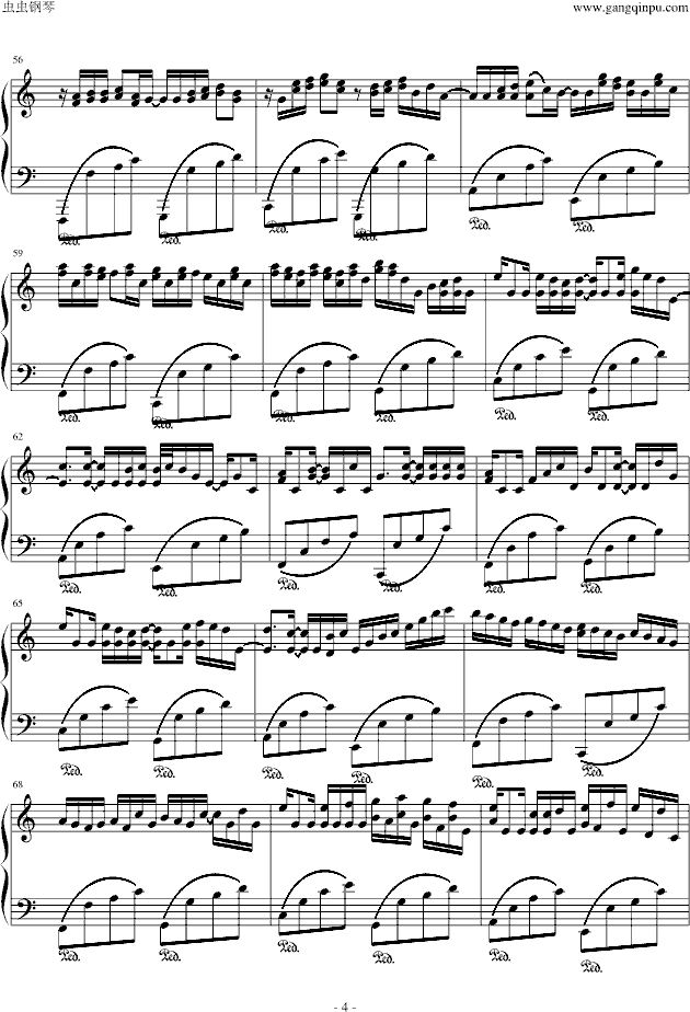 卡农（乔治・温斯顿）-钢琴谱(钢琴曲)-乔治温斯顿4