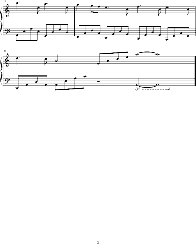 遗忘-钢琴谱(钢琴曲)-PianoYZ2