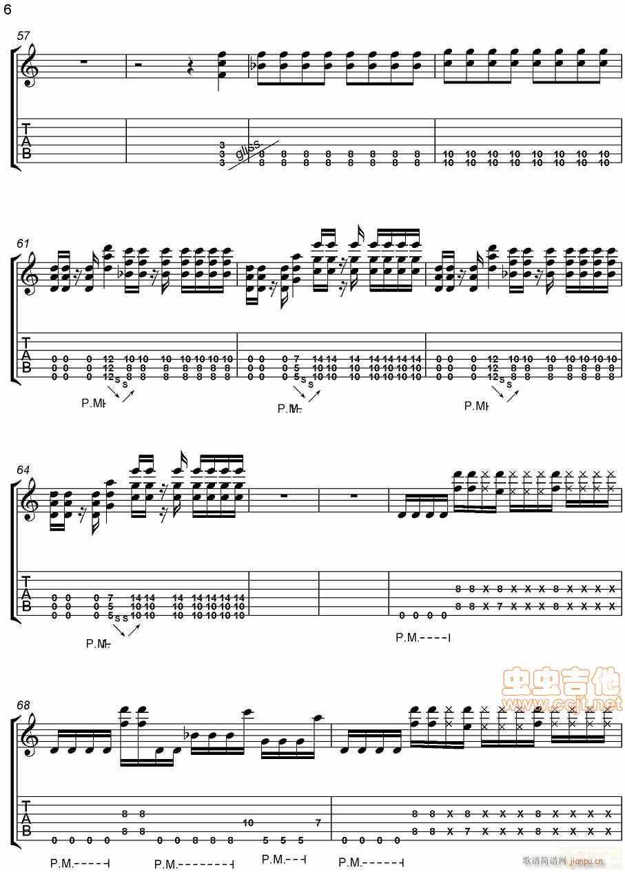 说传记谱-分享-Nickelback-believe it or not-节奏吉他谱_nickelback6