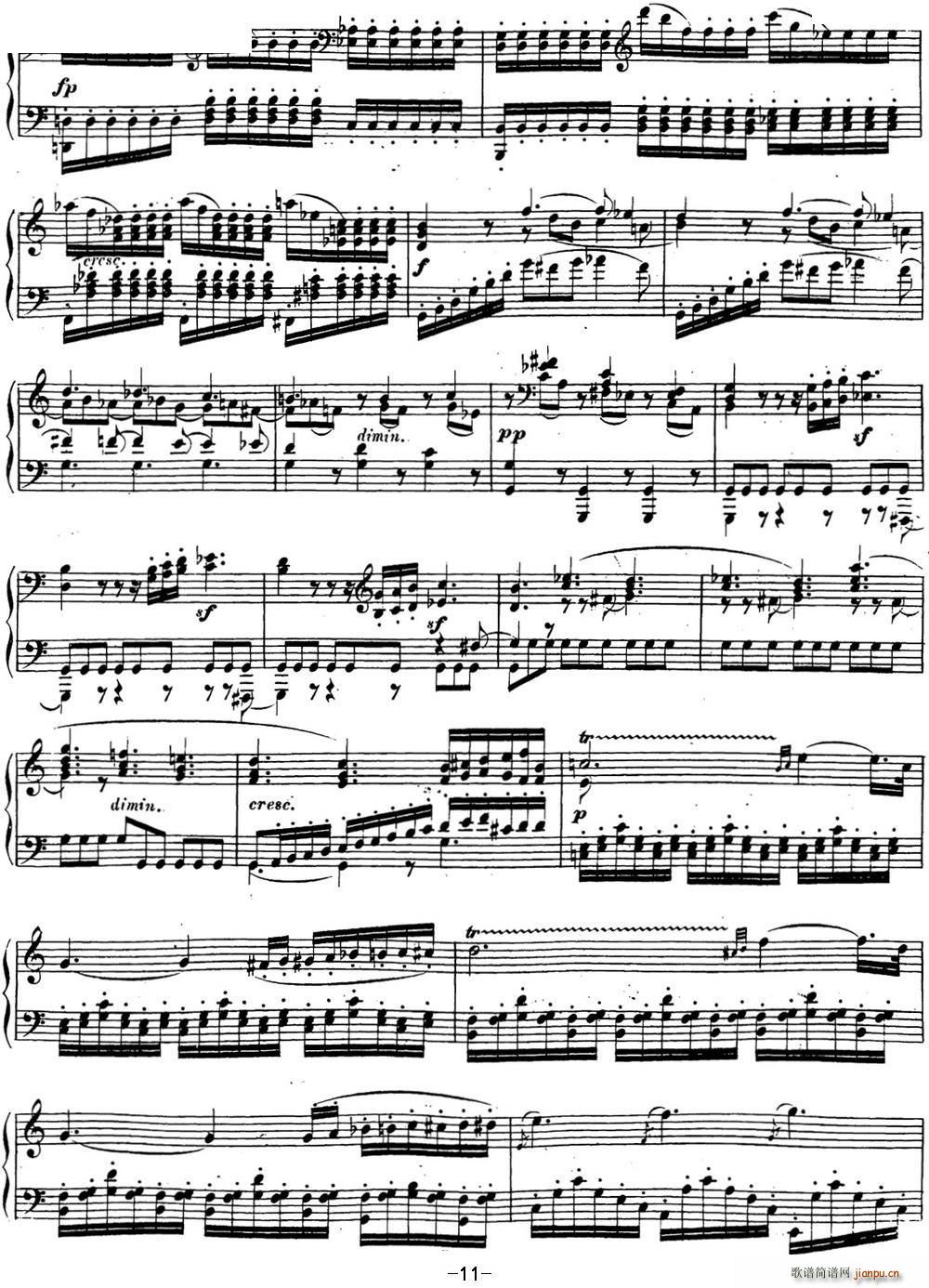 贝多芬钢琴奏鸣曲16 G大调 Op 31 No 1 G major11