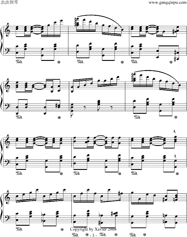 小瀑布(爵士)The Cascades(Jazz)-钢琴谱(钢琴曲)-Scott Joplin3