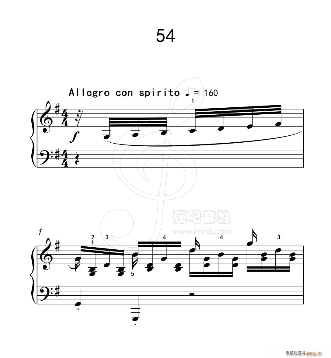 练习曲 54（克拉莫钢琴练习曲60首）1