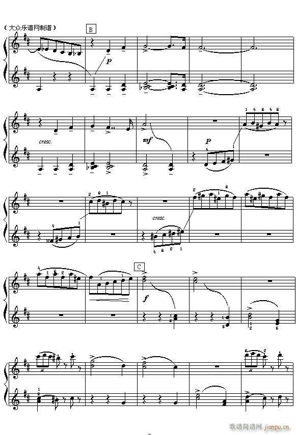 (俄)柴可夫斯基芭蕾舞剧《胡桃夹子》选曲 花之圆舞曲（四手联弹之一）3