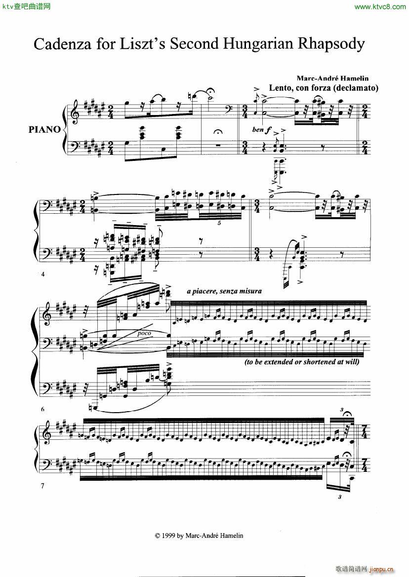 Cadenza for Liszt s Hungarian Rhapsody No 21