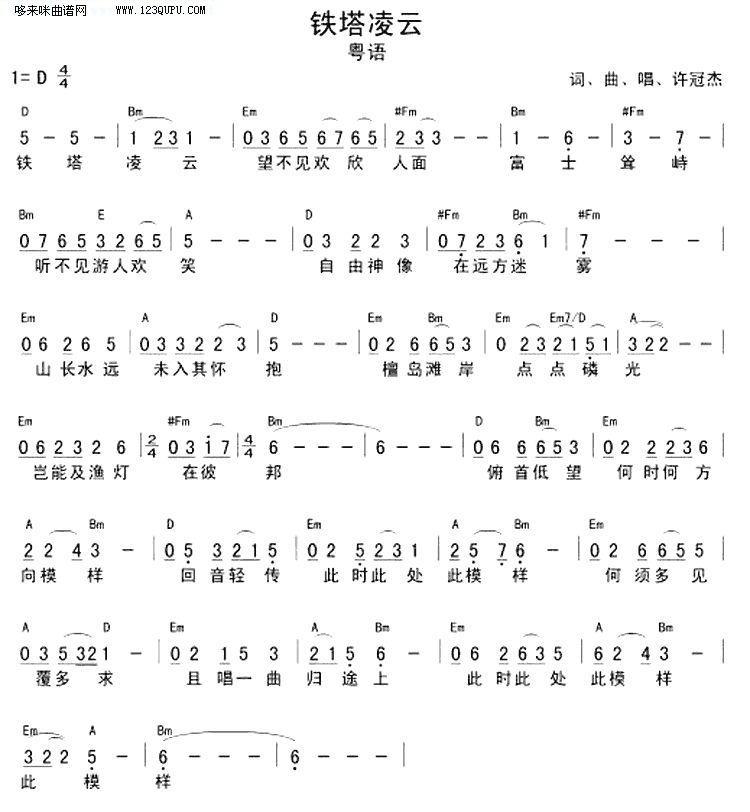 铁塔凌云吉他简1
