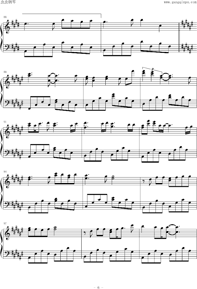 【初音未来】歌に形はないけれど-钢琴谱(钢琴曲)-初音未来6