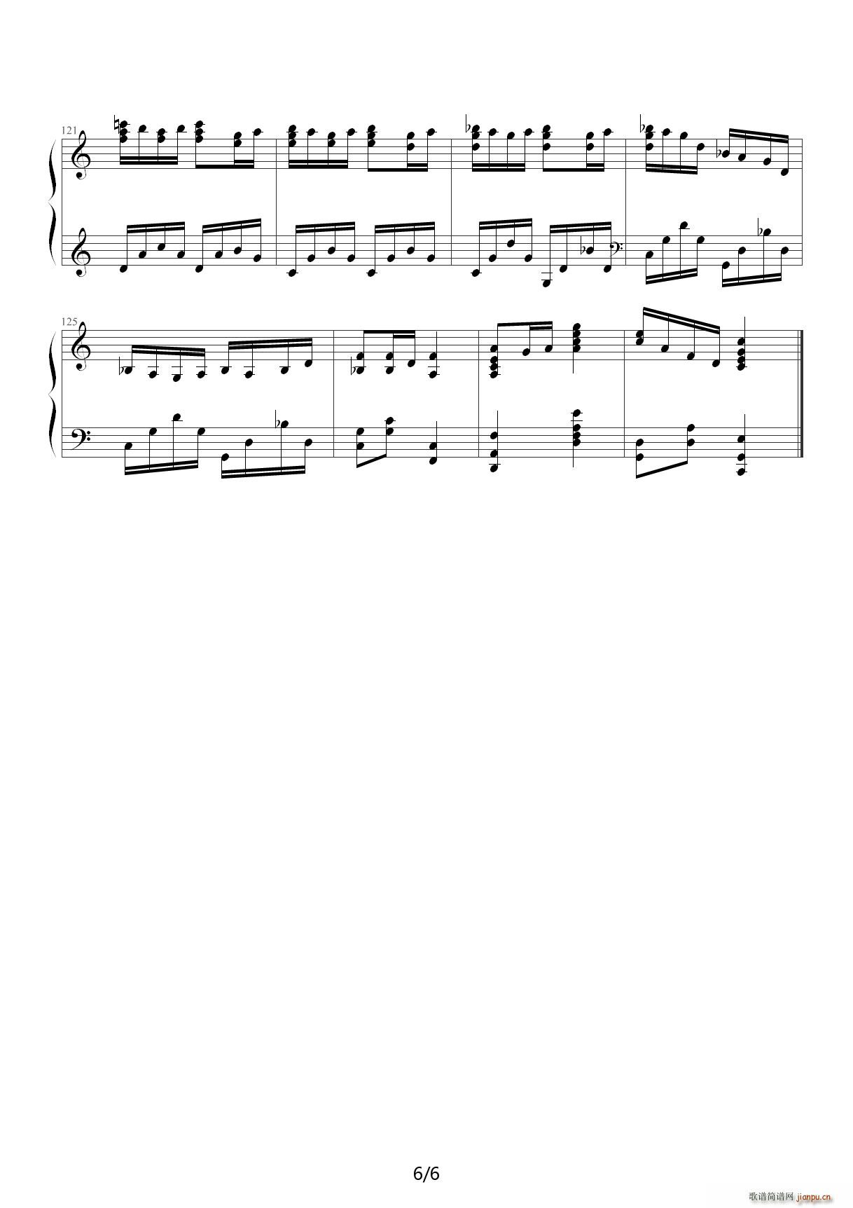 利戈顿舞曲（选自《库普兰之墓》） C调6