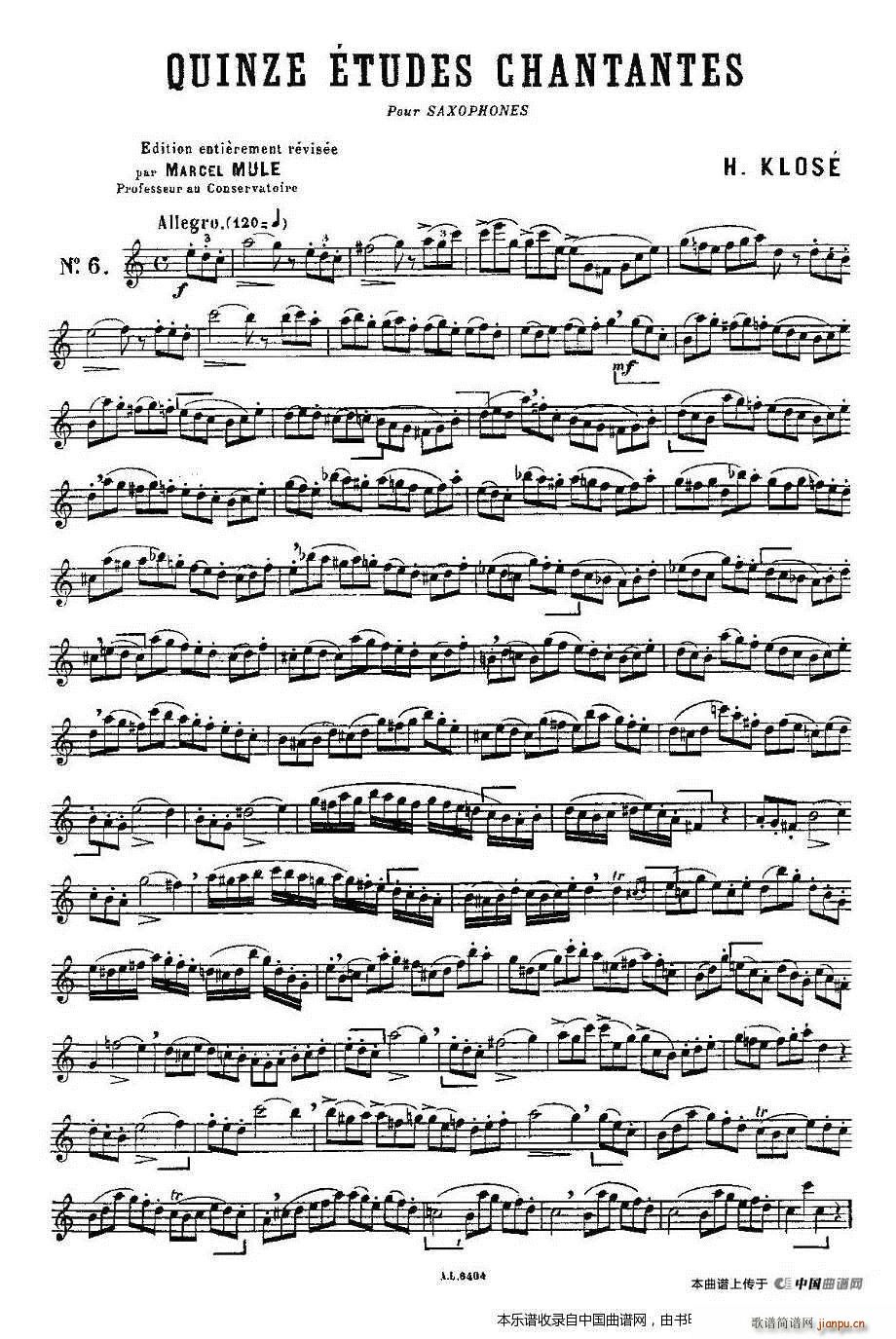 15首如歌的练习曲之6―10 长笛谱1