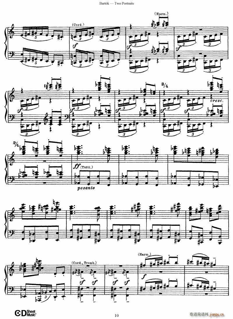 Bartok SZ 37 Two Portraits op 510