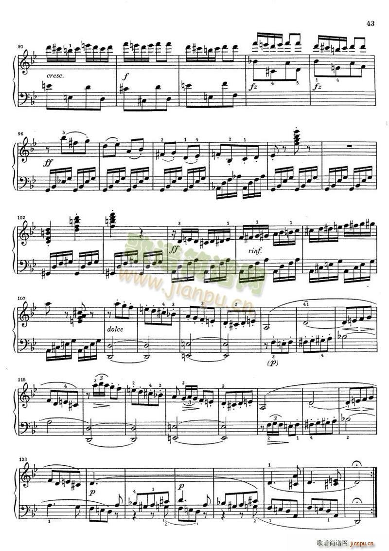 克莱门蒂g小调钢琴奏鸣曲 17 231