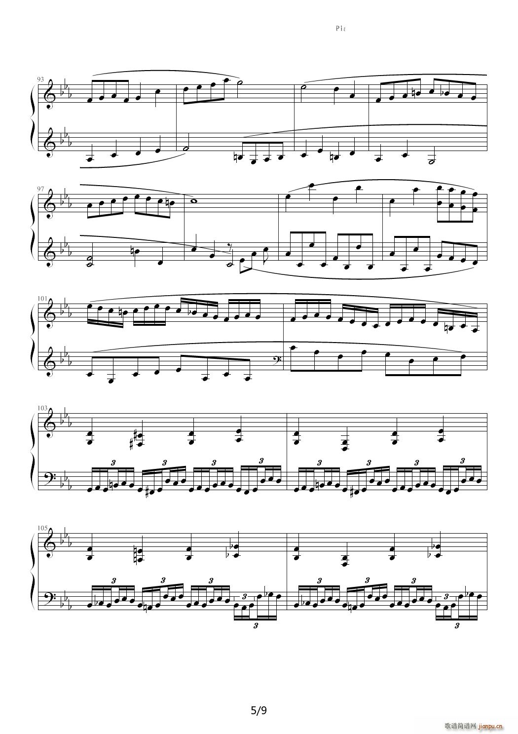 C小调第一钢琴奏鸣曲第三乐章（Ver 2011 6） 降E调5