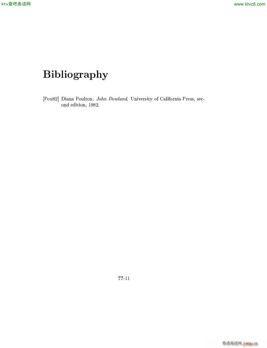 Dowland Lute Music 二46