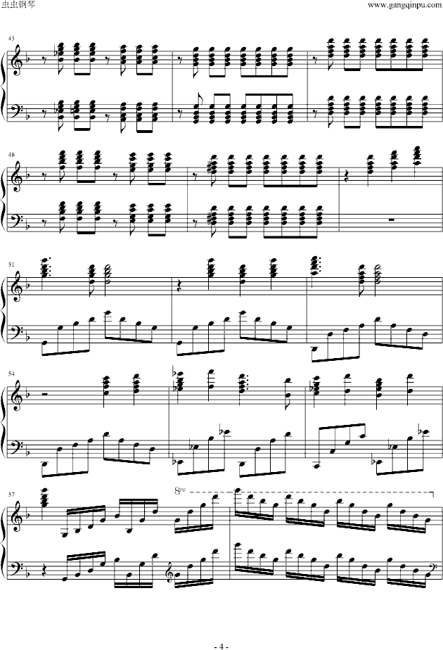 出埃及记(Maksim演奏原版谱)-钢琴谱(钢琴曲)-马克西姆4
