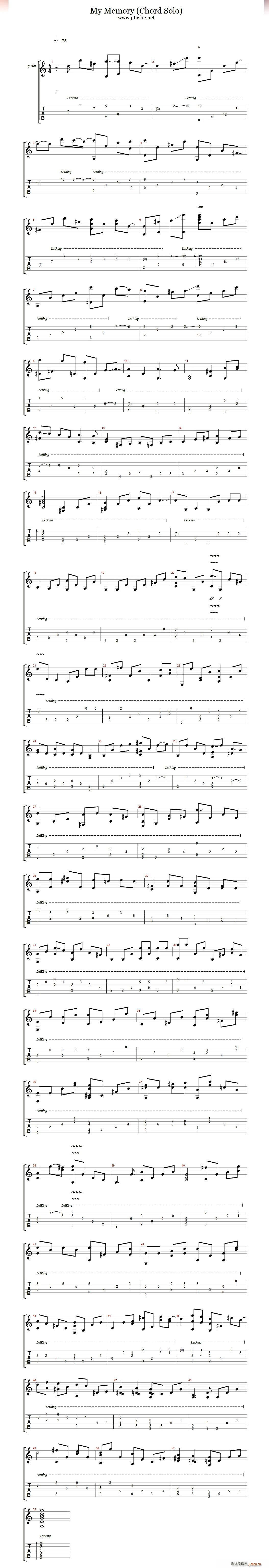 My Memory(指弹独奏)1
