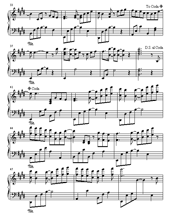 一路上有你(分手总要在雨天)-钢琴谱(钢琴曲)-张学友3