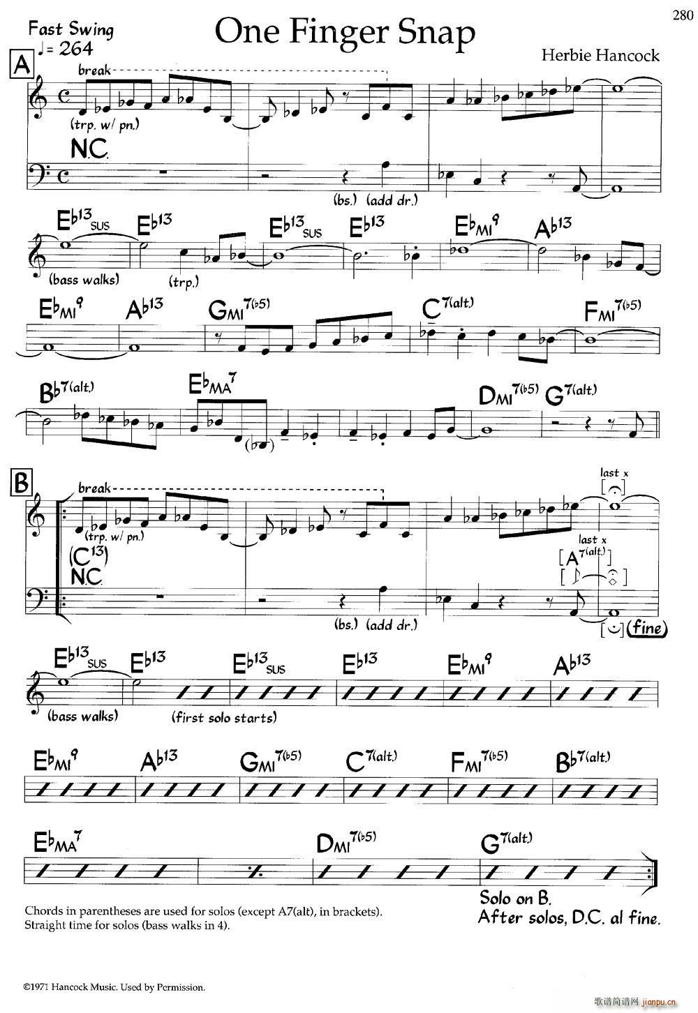 One Finger Snap(爵士钢琴曲)1