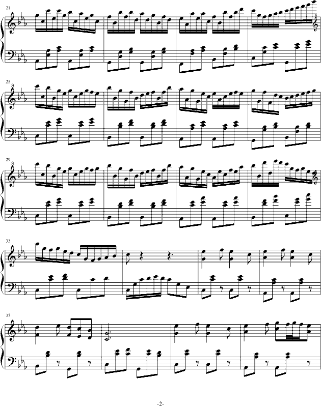 黑蔷薇组曲⒋暗夜之舞姬-钢琴谱(钢琴曲)-aqtq3142