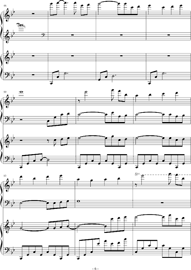 Gone with Wind(飘)-钢琴谱(钢琴曲)-竹昔6